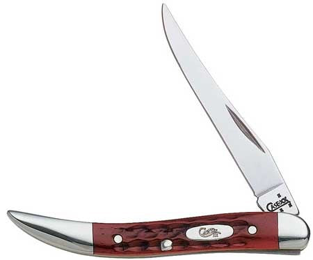 Case XX #00792 - Texas Toothpick/Small - Pocket Worn Old Red Bone Corn Cob Jig