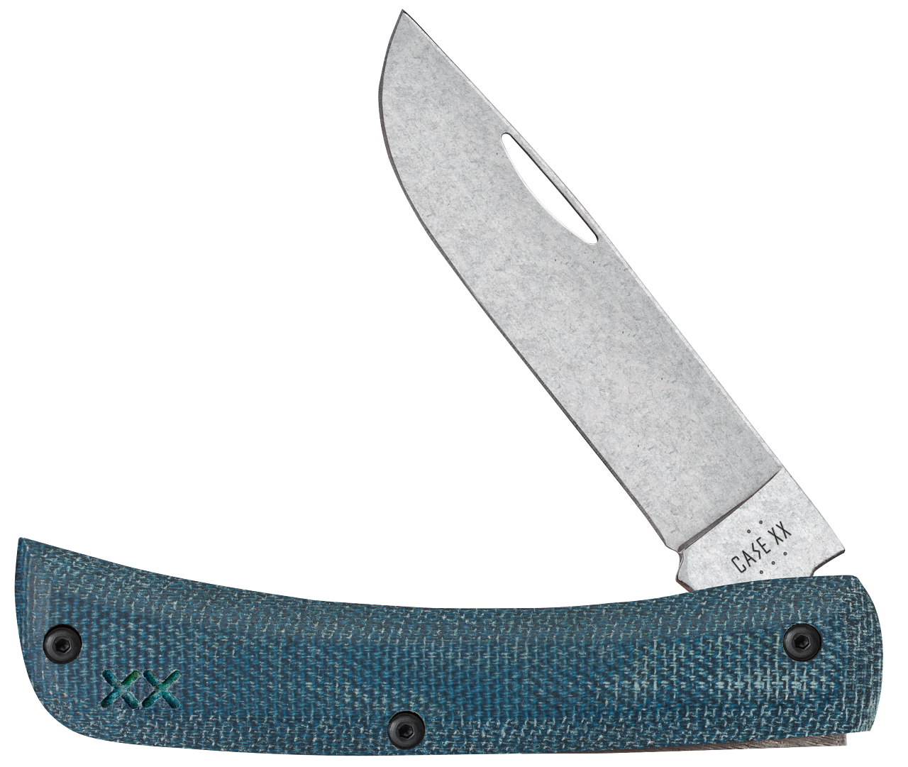 Case XX #10808 - Sod Buster Jr. - Blue Denim/White G-10 Liner *DISCONTINUED*