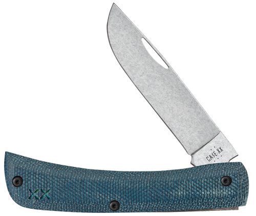 Case XX #10808 - Sod Buster Jr. - Blue Denim/White G-10 Liner *DISCONTINUED*