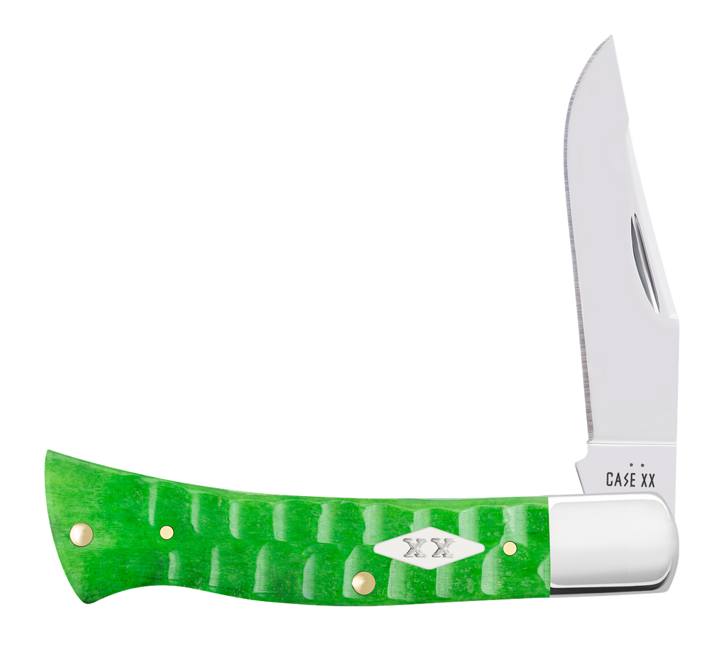 Case XX #11445 - Axe Handle - Bright Green Bone Gator Jig