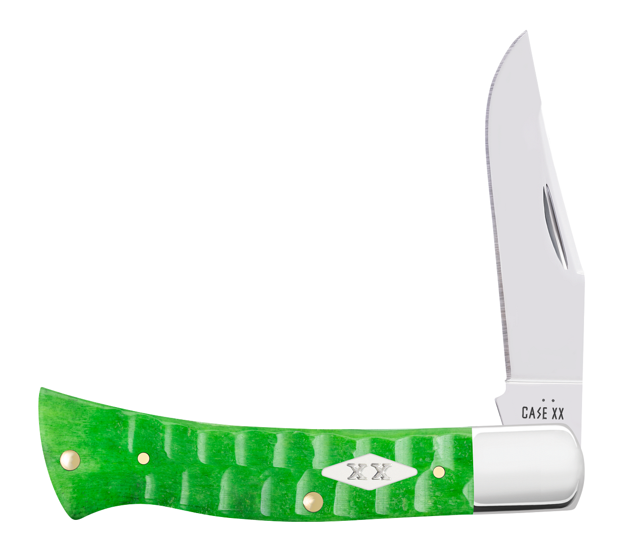 Case XX #11445 - Axe Handle - Bright Green Bone Gator Jig