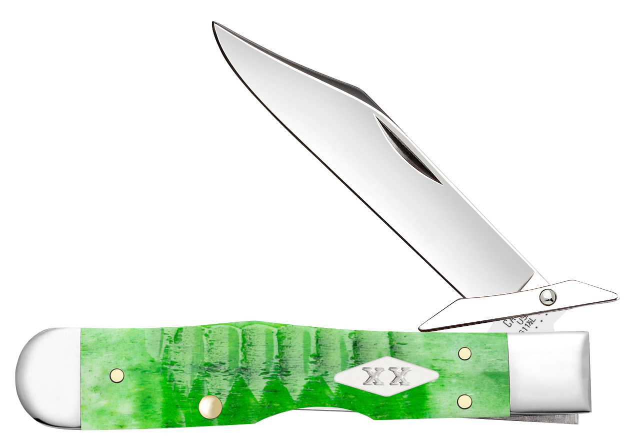 Case XX #11446 - Cheetah Cub - Bright Green Bone Gator Jig