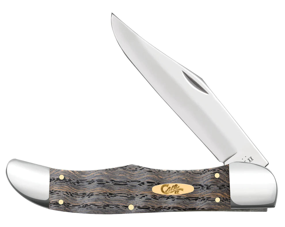 Case XX #14008 - Folding Hunter - Smooth Black Curly Oak