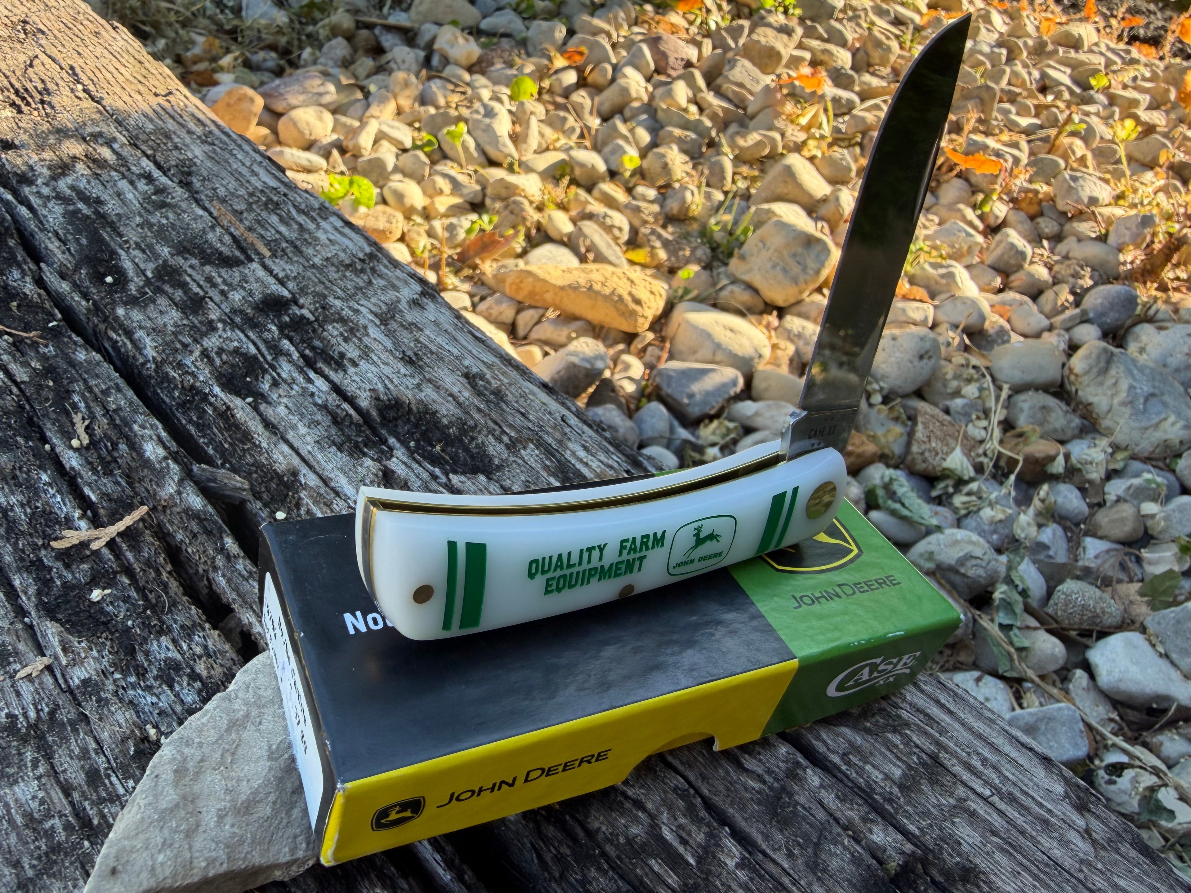 Case XX #15789 - Sod Buster Jr. - John Deere White Synthetic