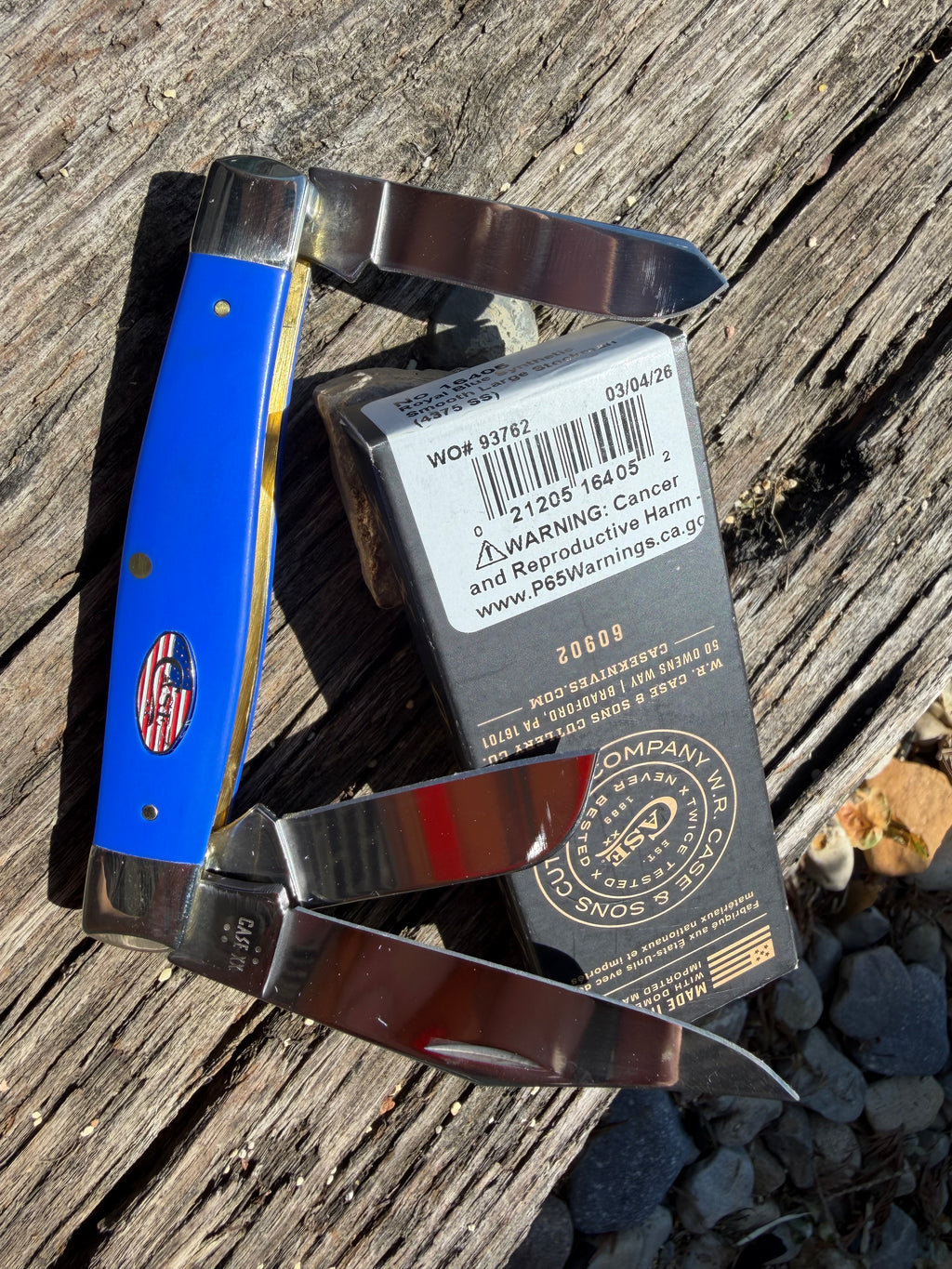Case XX #16405 - Large Stockman - Royal Blue Synthetic Smooth