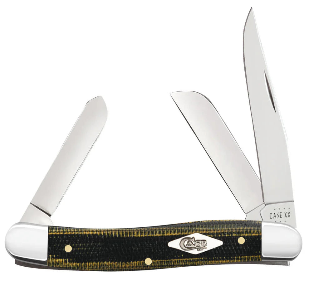 Case XX #23471 - Medium Stockman - Green and Black Micarta