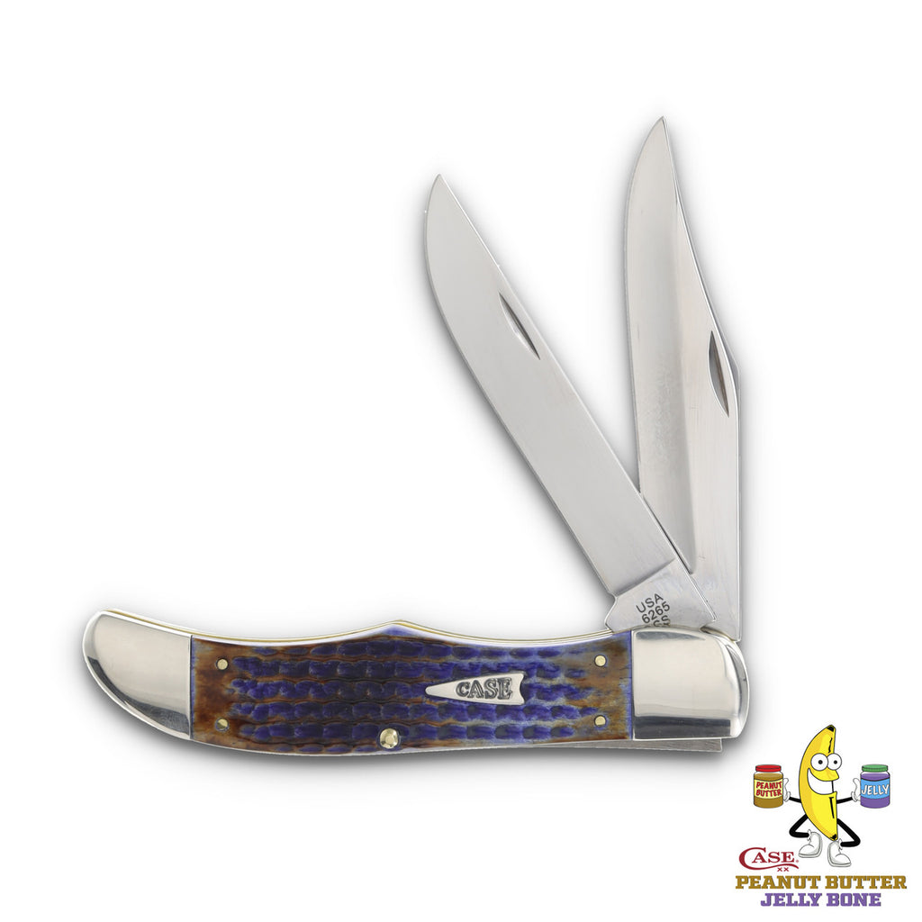 Case XX *SMKW Exclusive* #39436 - Folding Hunter - Ultra Violet PB&J Bone With Sheath