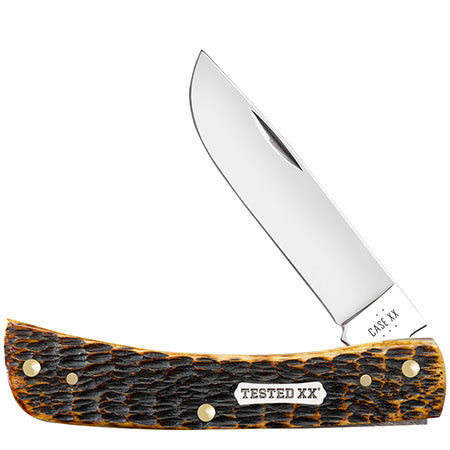 Case XX #51394 - Sod Buster Jr - Burnt Amber Dogbone Shield