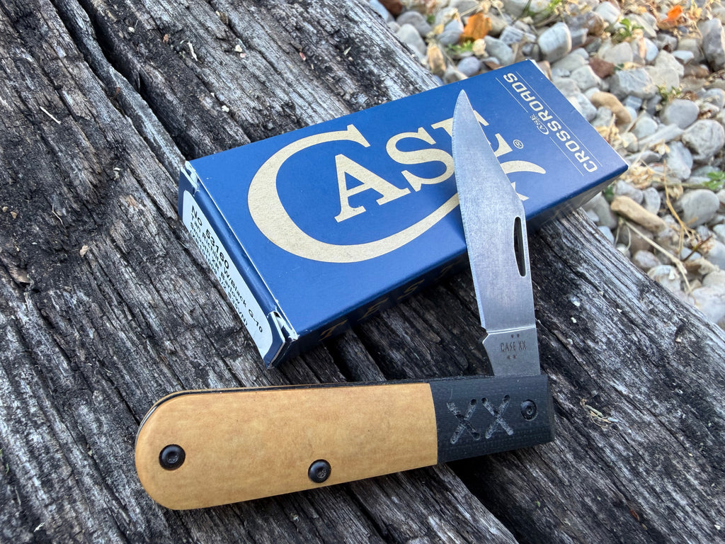 Case XX #53160 - Barlow - Tan Richlite w/Black G-10, Crossroads
