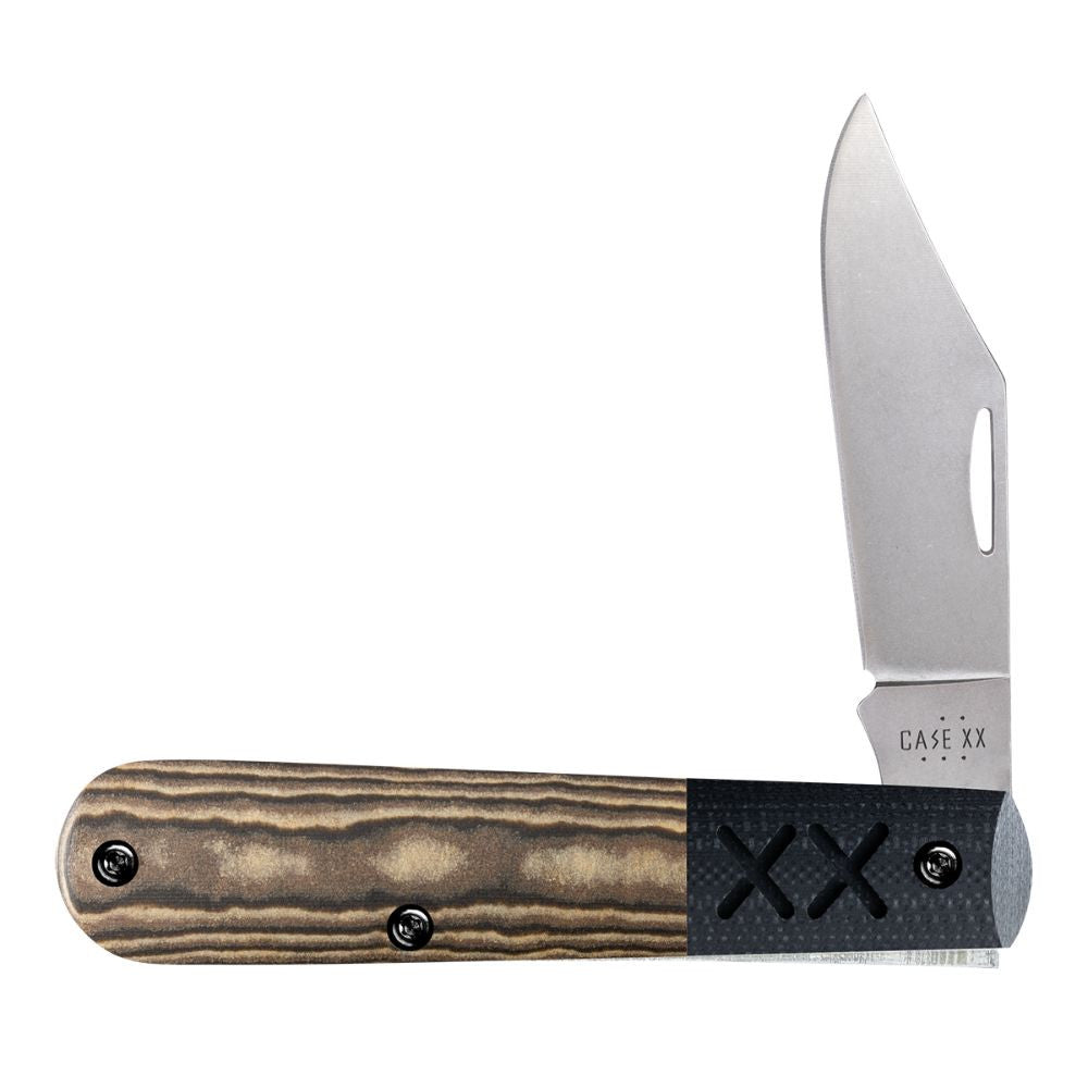 Case XX #53161 - Barlow - Crossroads XR Black/Tan Richlite Black G-10 Bolster