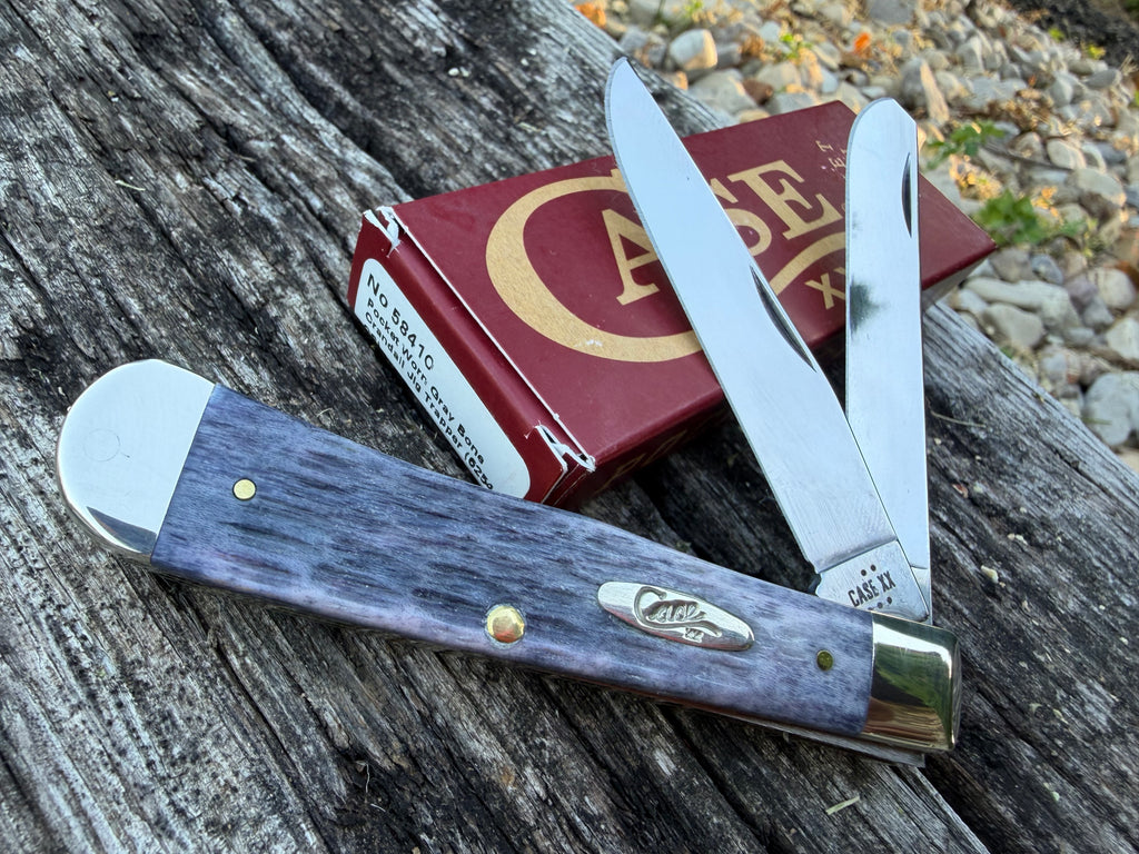 Case XX #58410 - Trapper - Pocket Worn Gray Bone