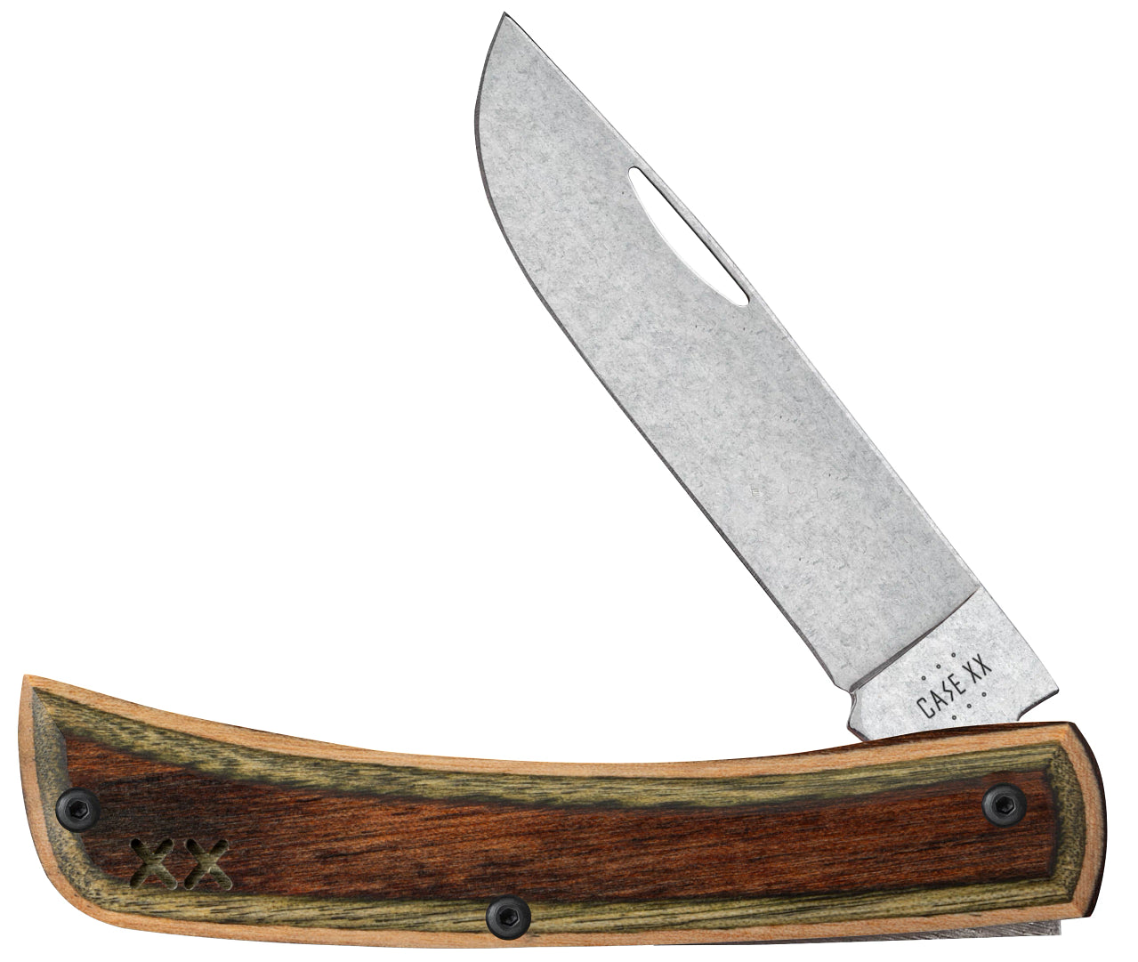 Case XX #66381 - Sod Buster Jr. - Crossroads Brown/Green DymaLux